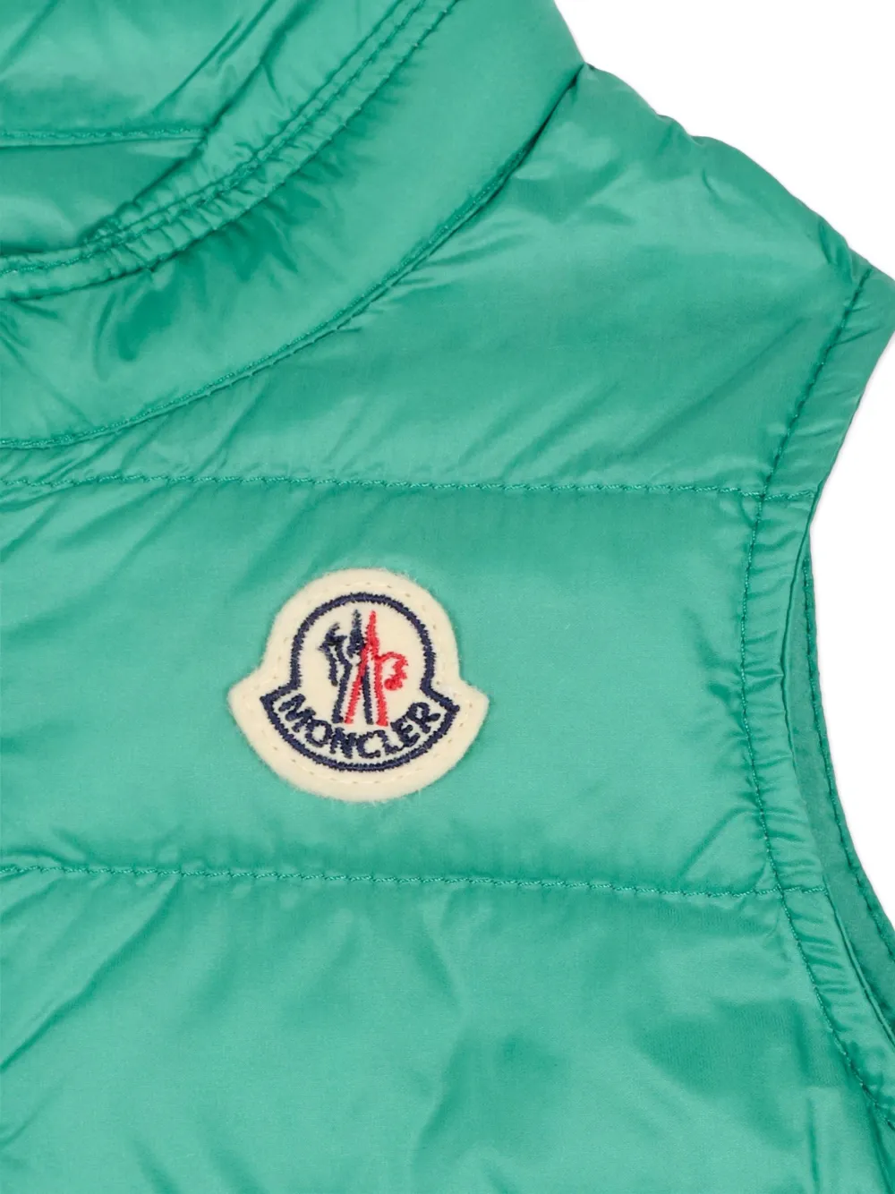  Moncler Enfant Quilted Zip Gilet - Green 