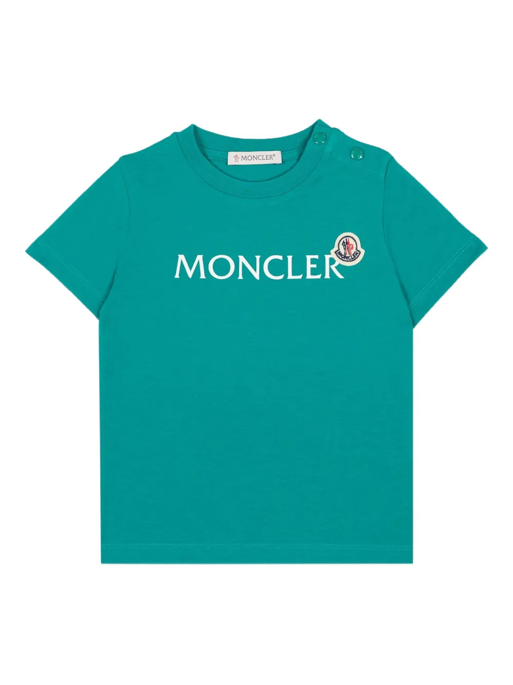 Moncler Enfant T-shirt met logoprint Groen