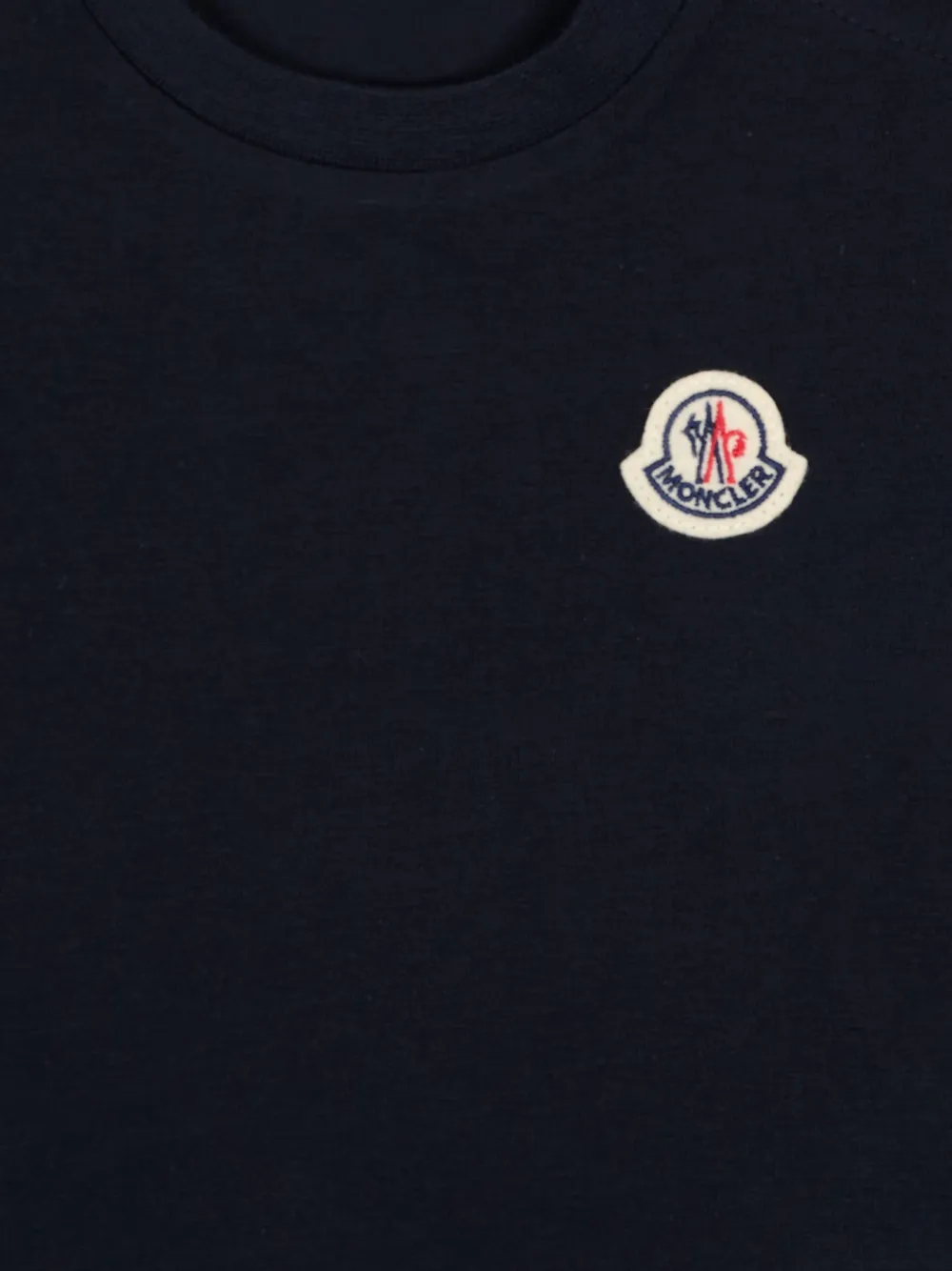 Moncler Enfant Jurk met korte mouwen en gelaagde ruches Blauw