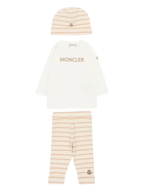 Moncler Enfant striped trousers set (set of three)