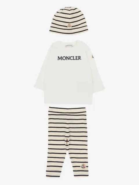 Moncler Enfant logo-print striped trousers set