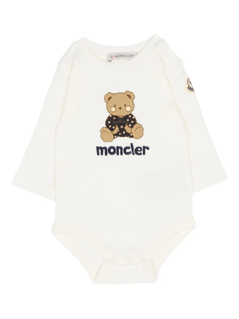 Moncler Enfant Romperset met logo-detail Beige