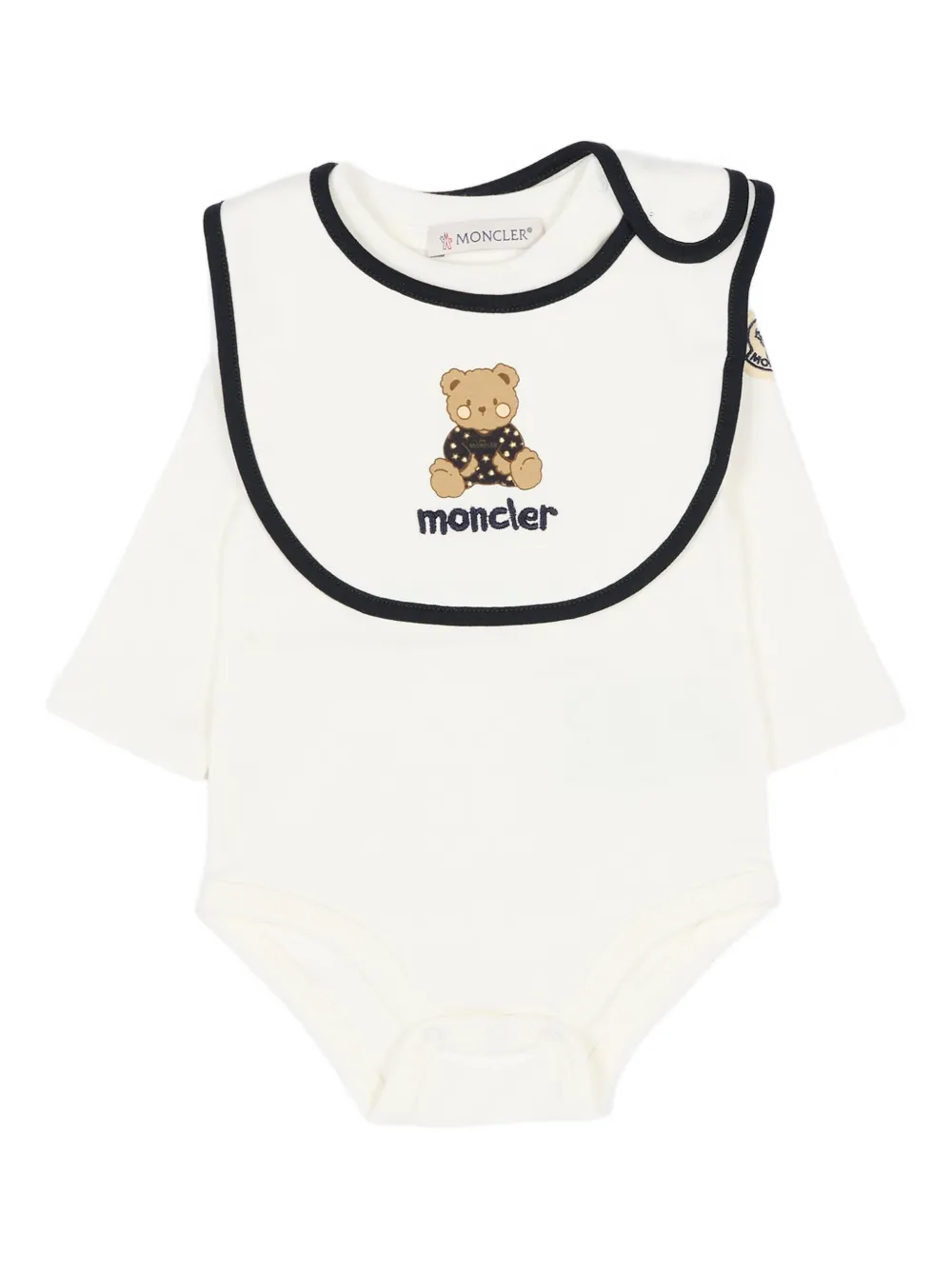 Moncler Enfant Romperset met logo-detail Beige