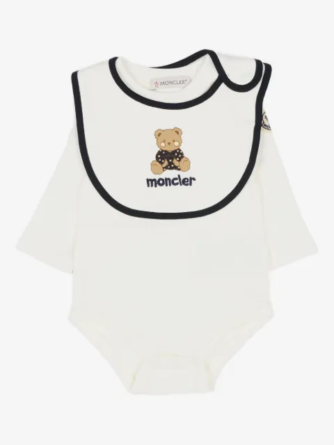 Moncler Enfant logo-detail bib and bodysuit set