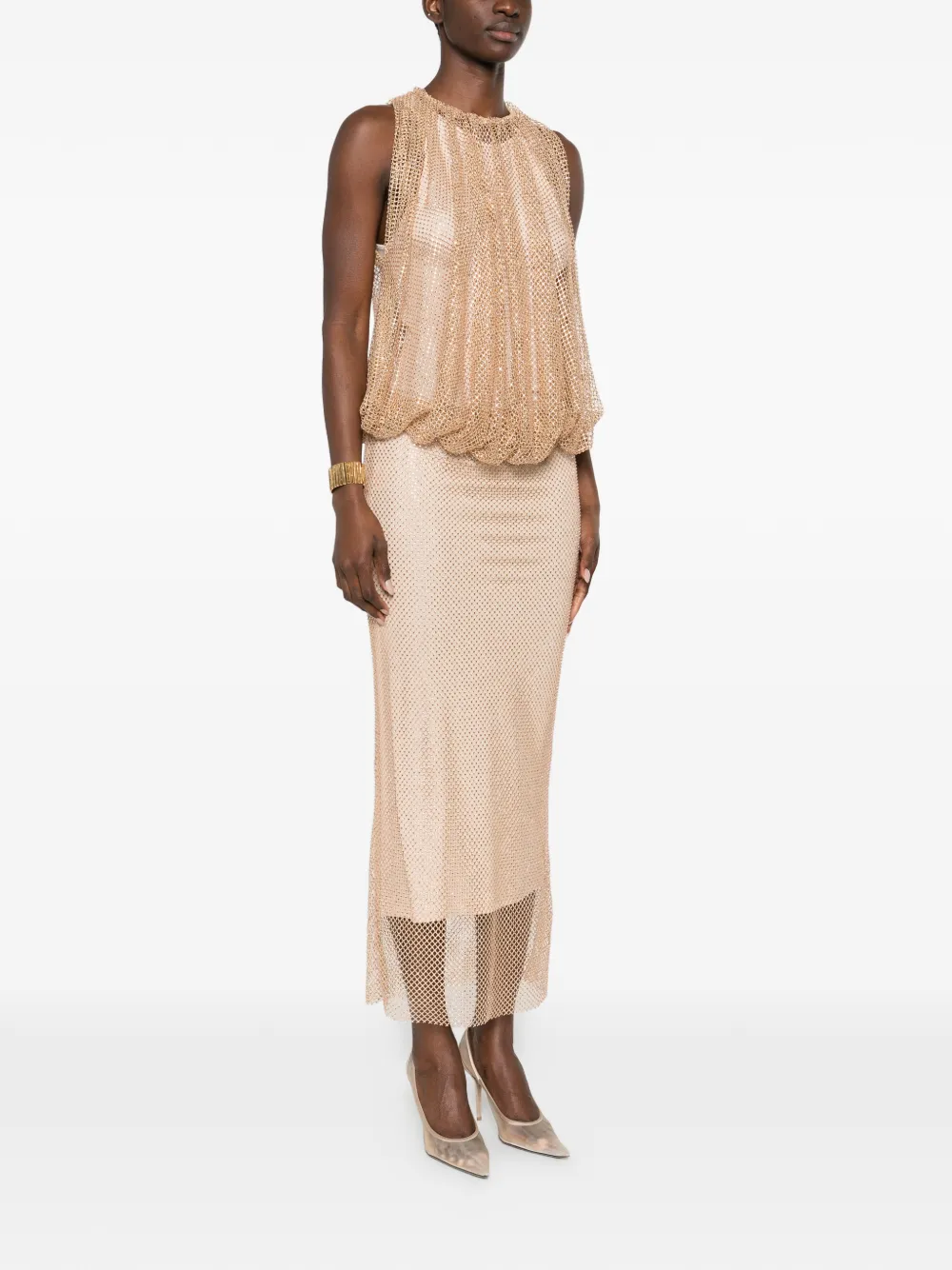  Sportmax Crystal-emebllishment Midi Dress - Neutrals 