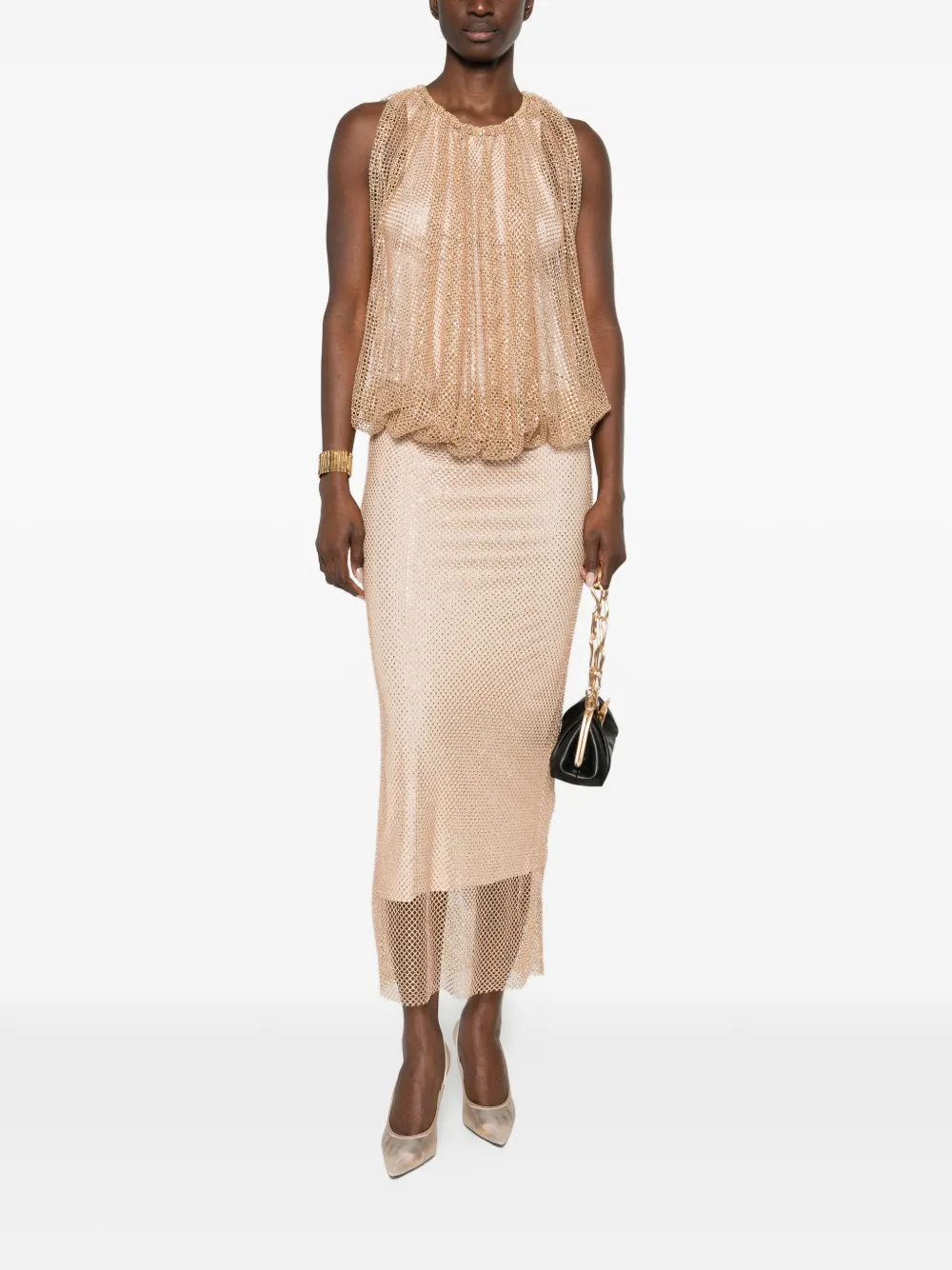 Sportmax crystal-emebllishment midi dress - Beige