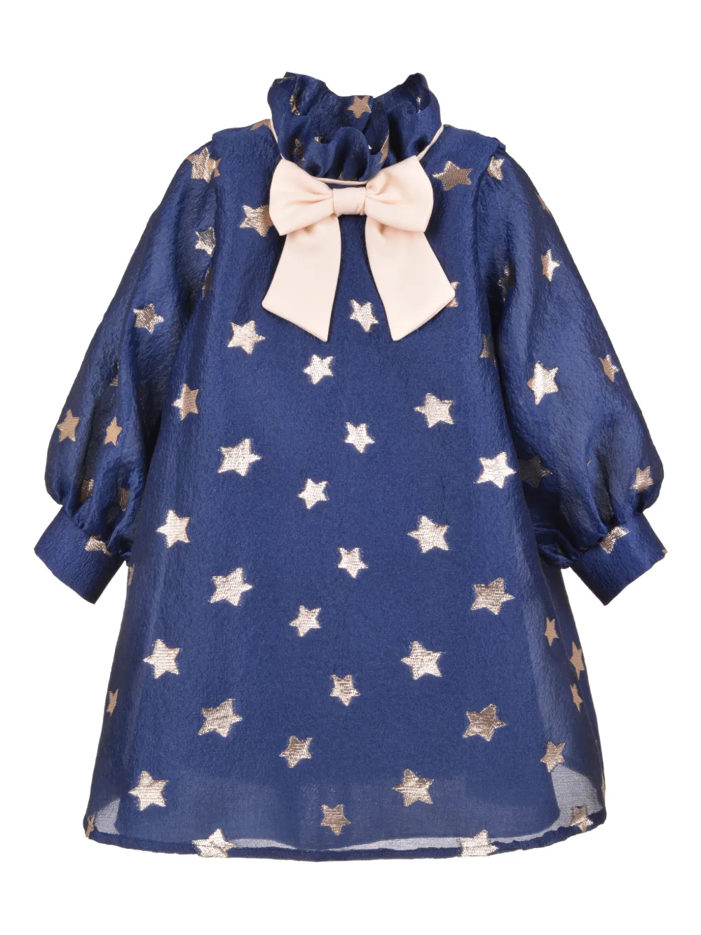 Hucklebones London star-print long-sleeve dress - Blu