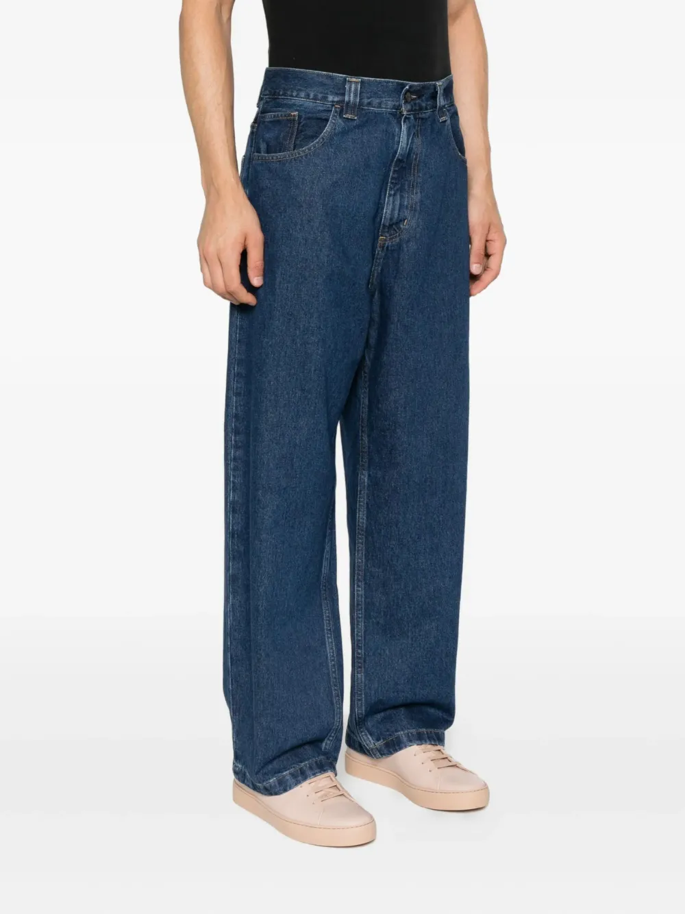 Carhartt WIP Brandon jeans met logopatch Blauw