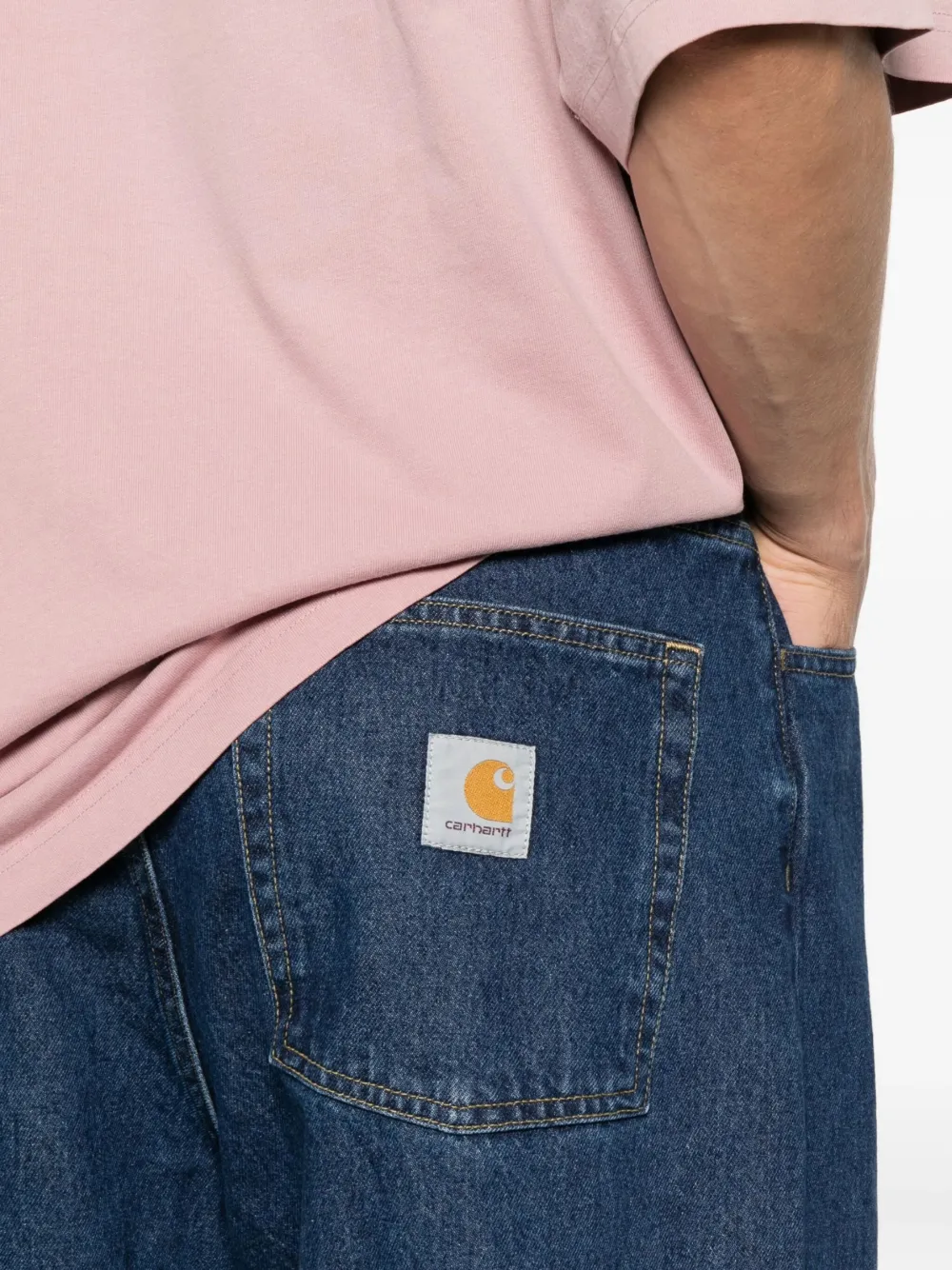 Carhartt WIP Brandon jeans met logopatch Blauw