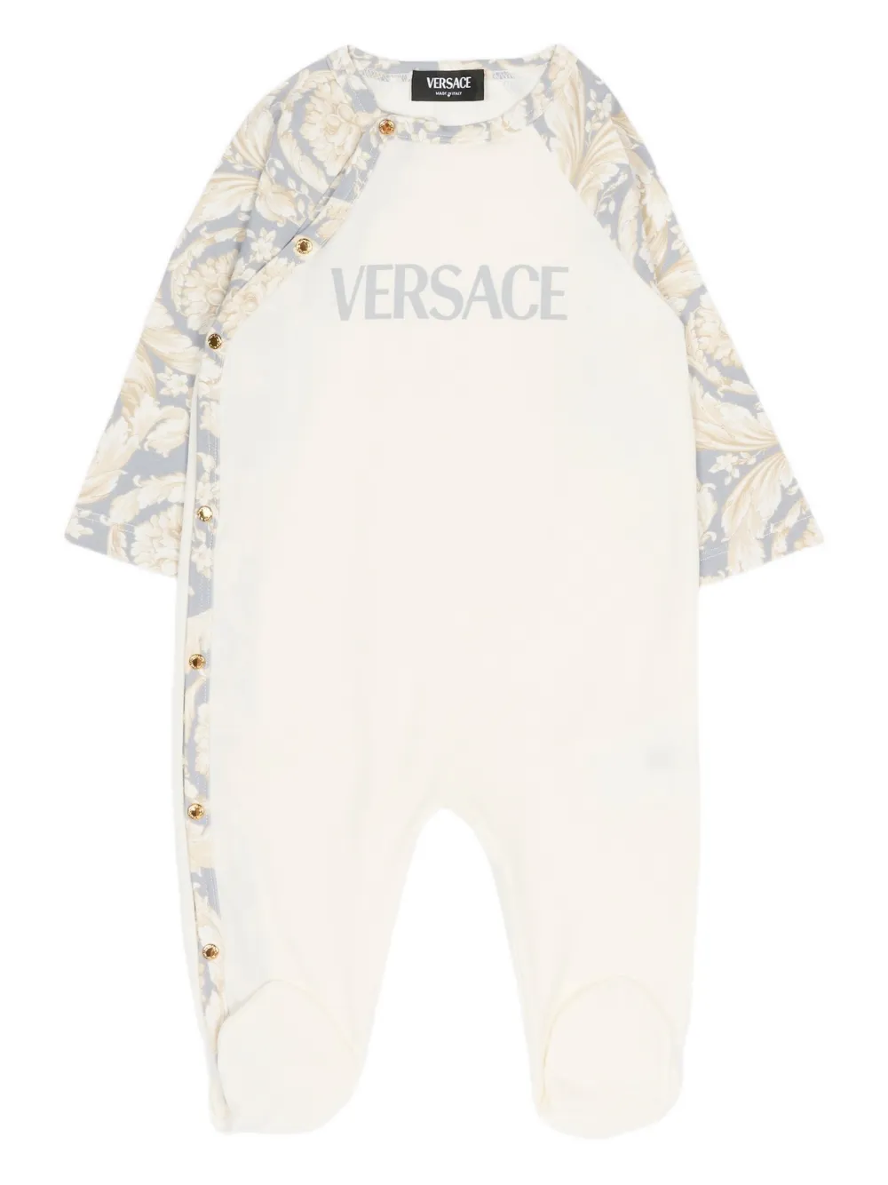 Versace Kids floral-pattern pajamas - Toni neutri