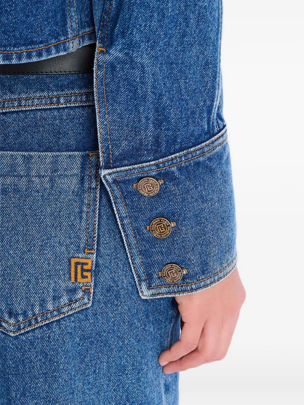 Balmain Cropped jack Blauw