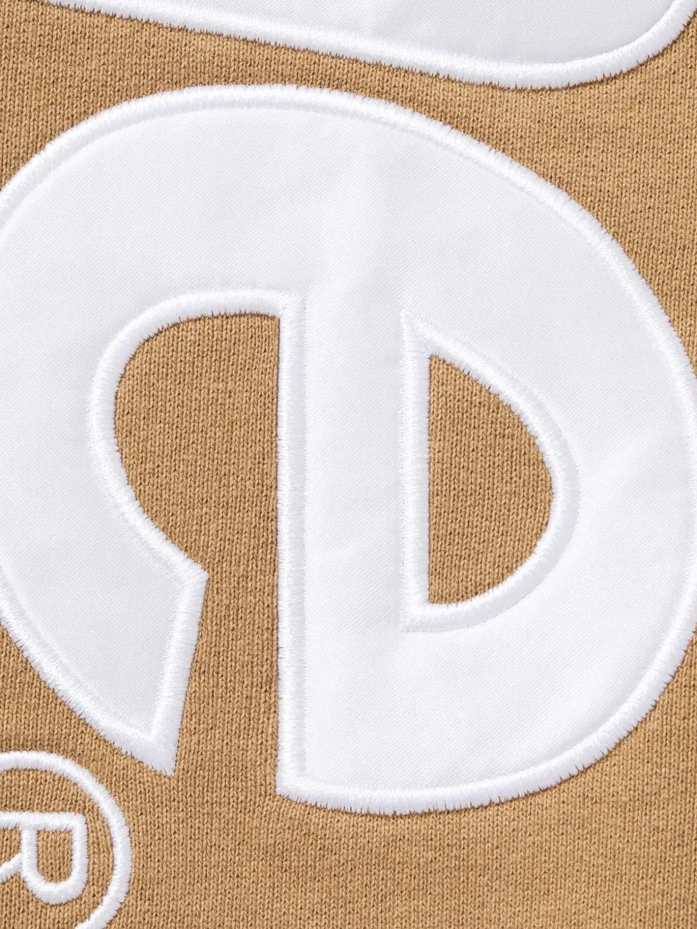 Supreme Hoodie met satijnen applicatie Bruin
