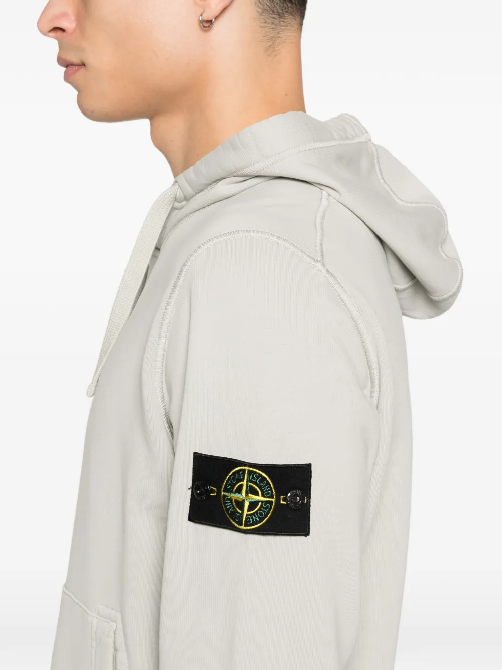 Stone Island 6100062 fleece sweater van biologisch katoen Grijs