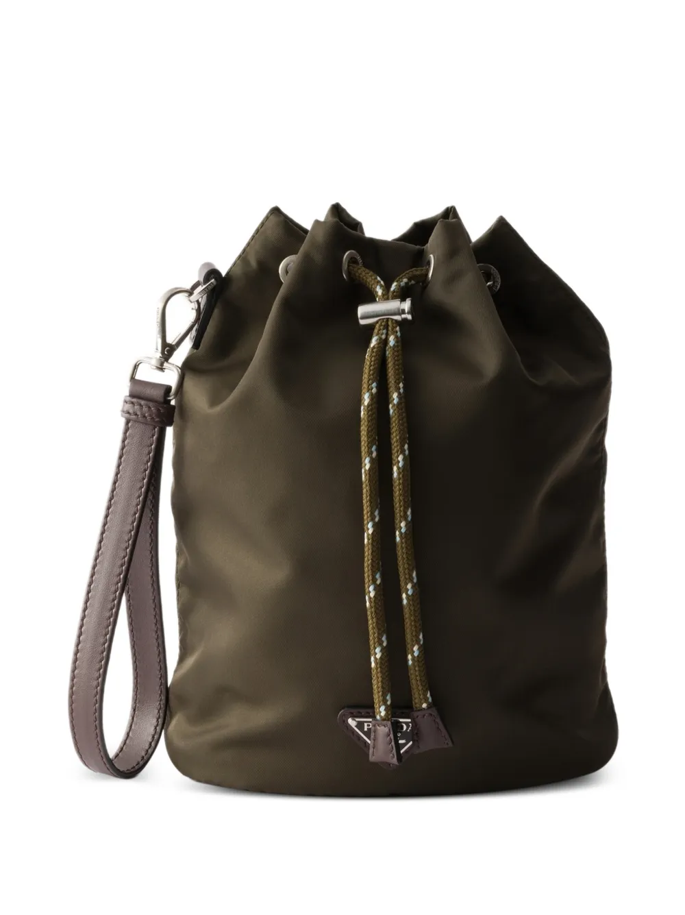 Prada logo-detail drawstring pouch - Verde