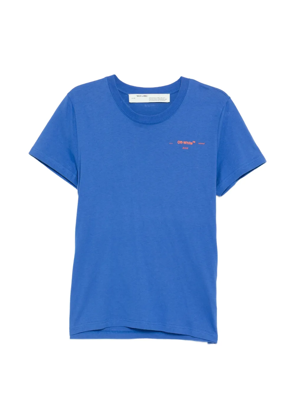 Off-White T-shirt con strass - Blu