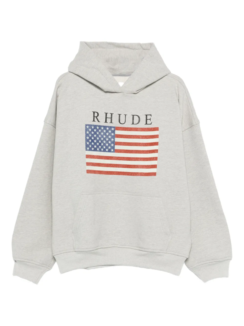 RHUDE flag-graphic hoodie - Grey