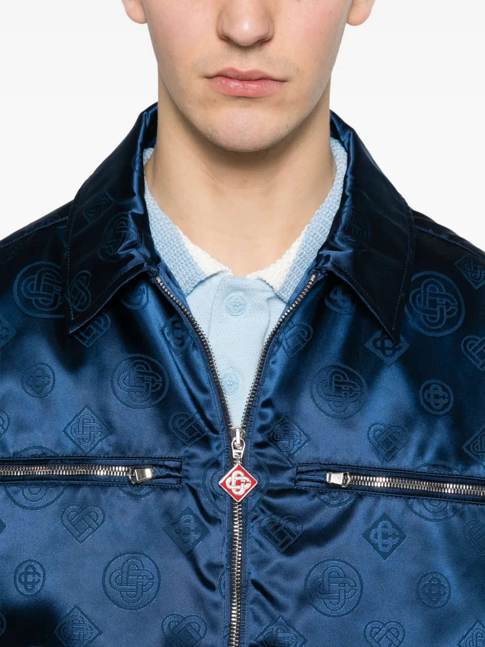 Casablanca Jack met patroon en rits Blauw