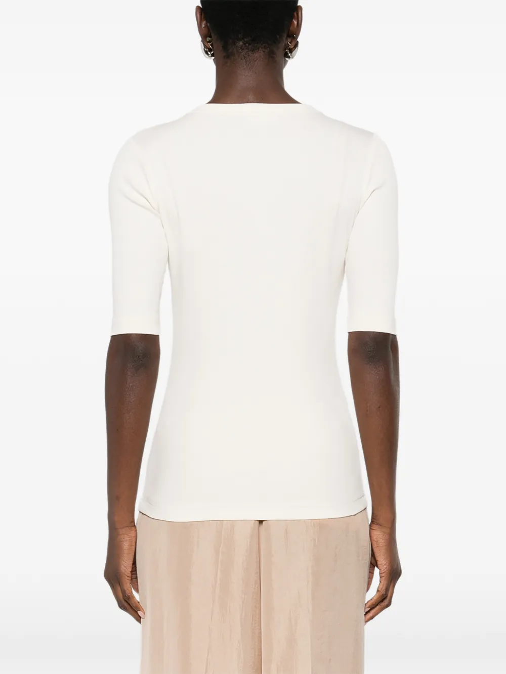 Fabiana Filippi T-shirt met ronde hals Beige