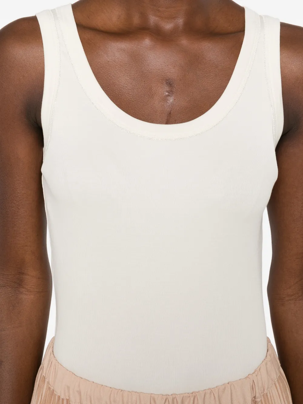 Fabiana Filippi Top met diepe ronde hals Wit