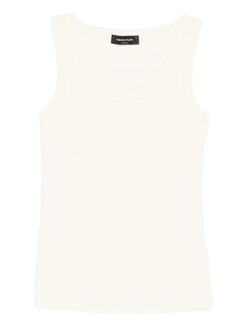Fabiana Filippi scoop-neck top - Bianco