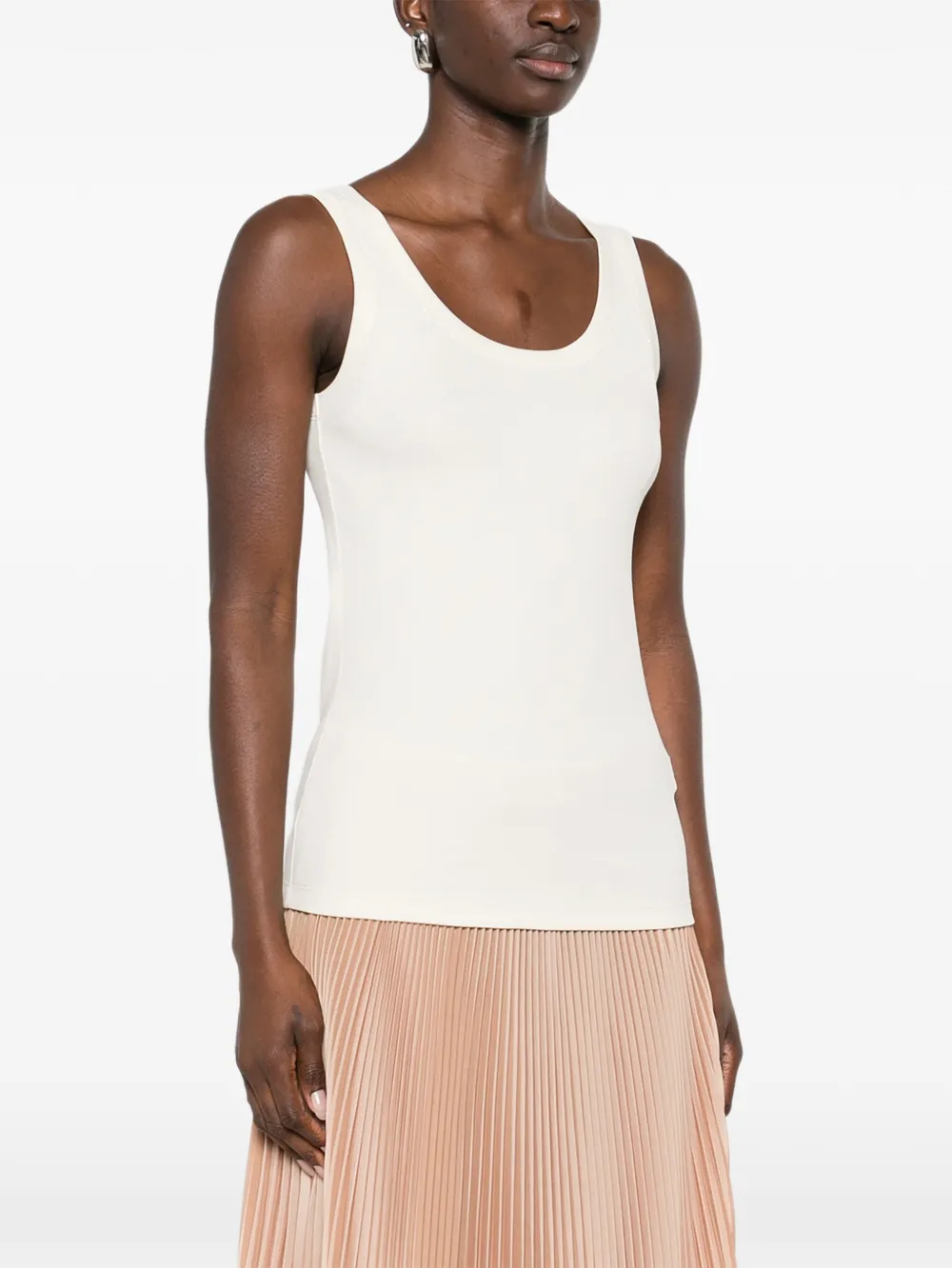 Fabiana Filippi Top met diepe ronde hals Wit