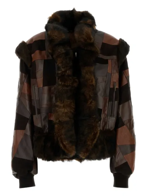 Chloé jakke i læder med patchwork