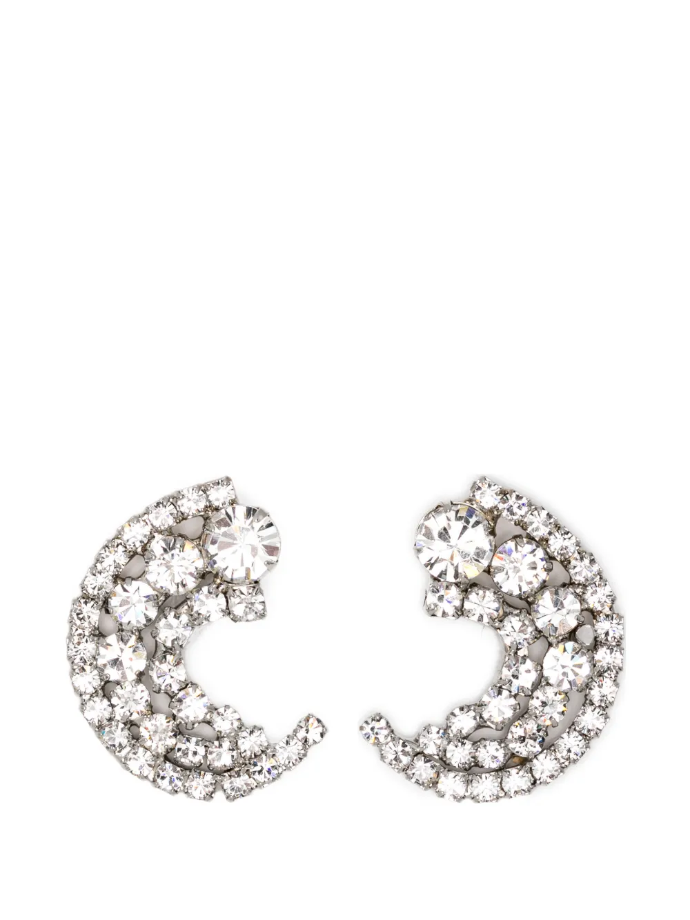 Jennifer Behr crystal-embellished earrings - Argento