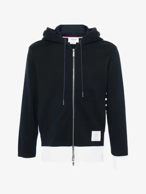 Thom Browne hooded zip-up hoodie