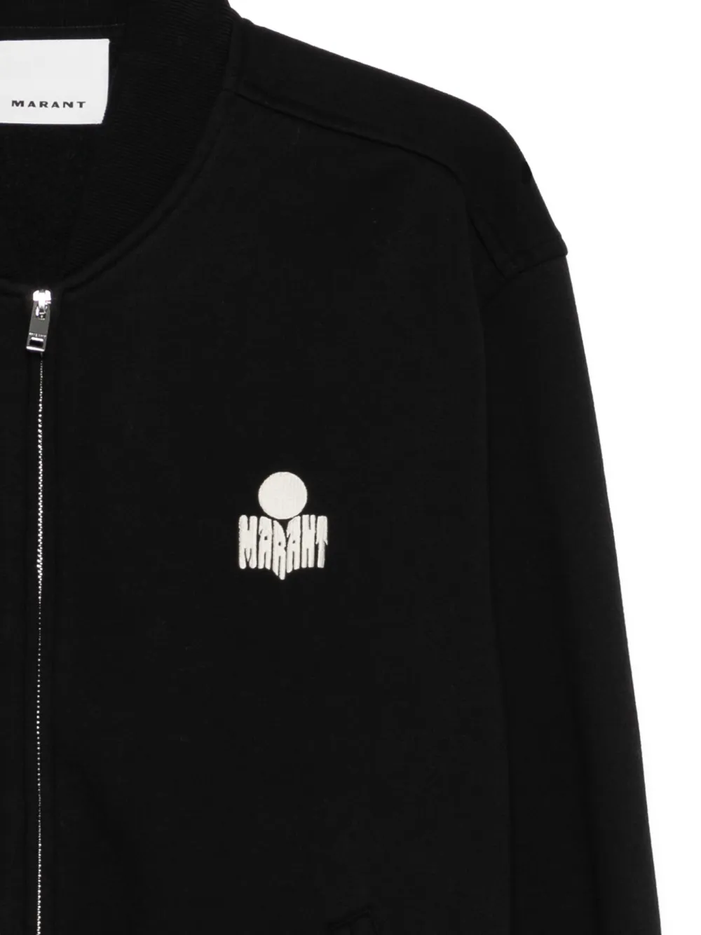 MARANT Trui met logo en rits Zwart