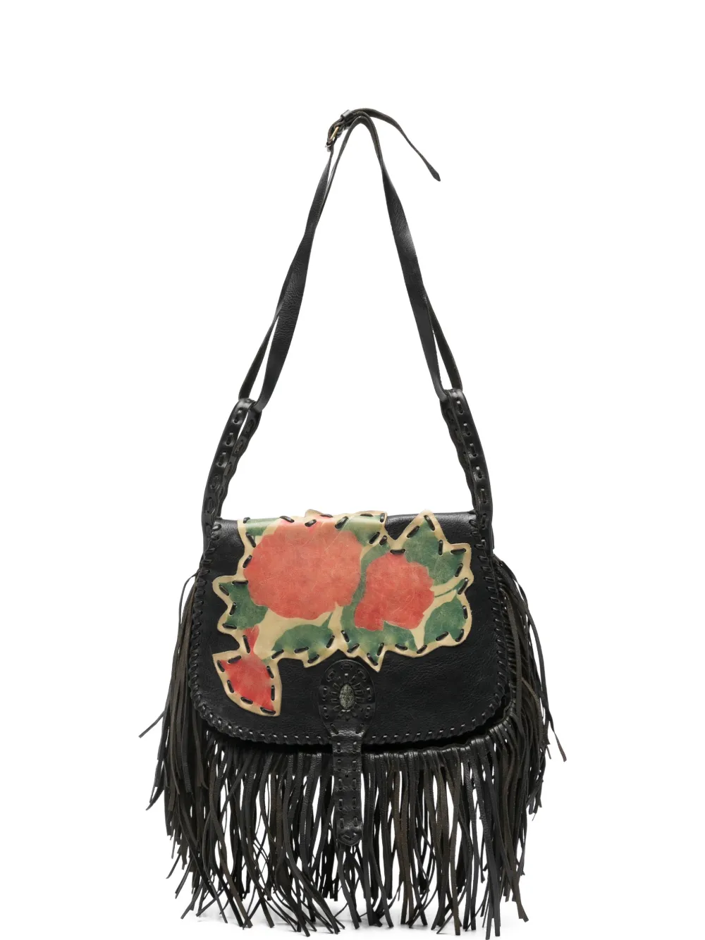 Valentino Garavani Pre-Owned Borsa a spalla con stampa a fiori anni 2010 - Nero