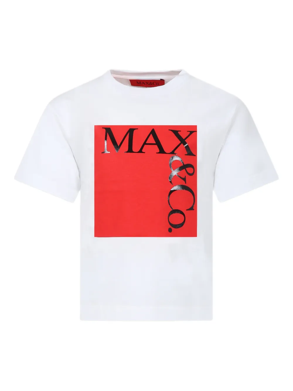 MAX&Co. Kids logo-detail short-sleeve T-shirt - Bianco