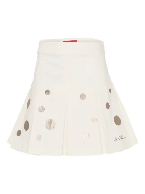 MAX&Co. Kids falda plisada con lunares estampados
