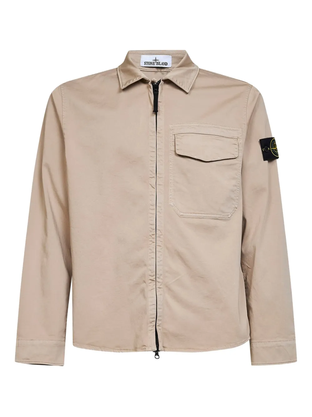 Stone Island logo-patch pocket jacket - Toni neutri
