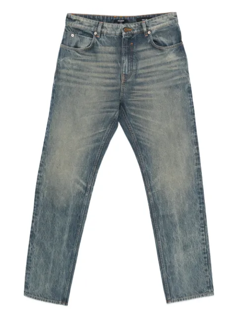 Balmain logo-patch jeans