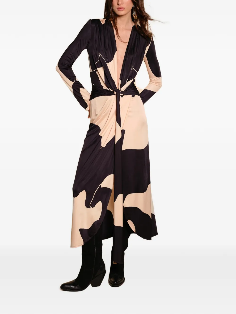 Johanna Ortiz Leren cowboylaarzen Zwart