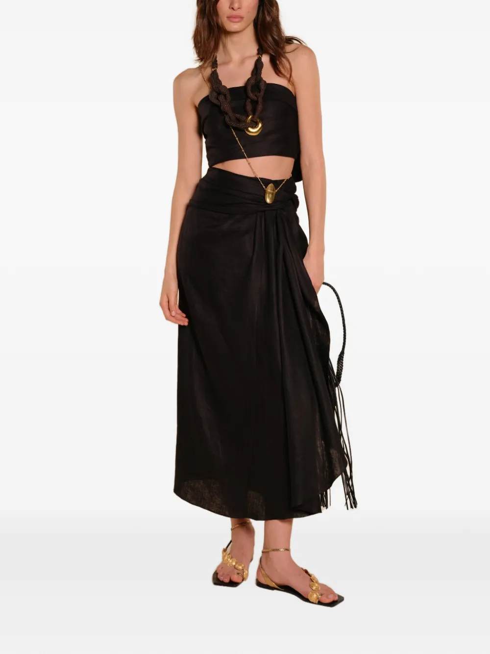 Johanna Ortiz Dazzling Crest sandalen met medaillon Zwart