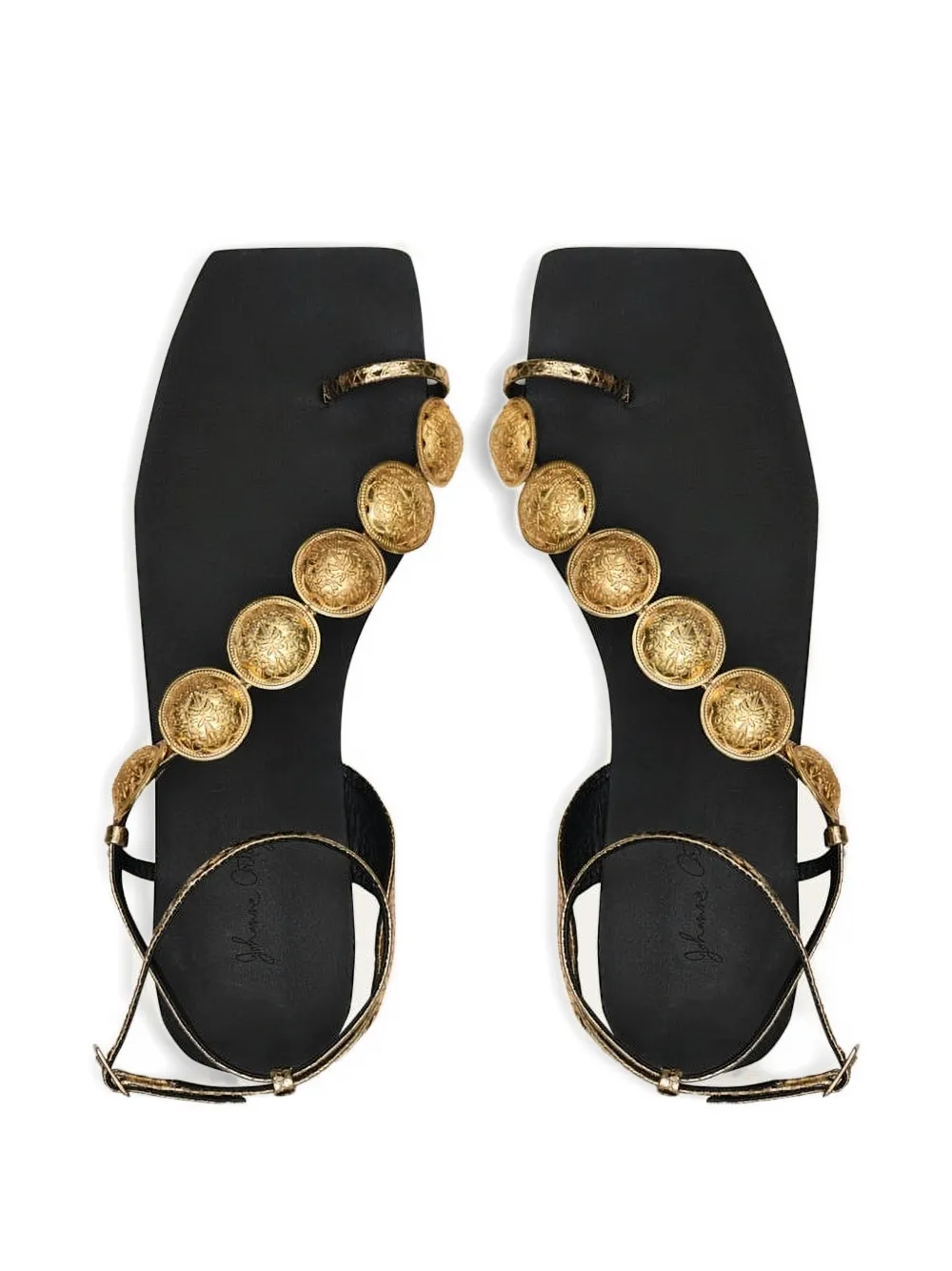 Johanna Ortiz Dazzling Crest sandalen met medaillon Zwart