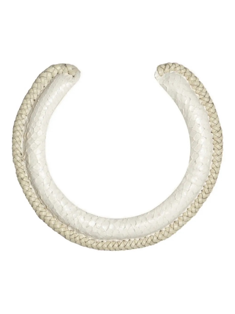 Johanna Ortiz Representative Rituals woven leather necklace - Beige