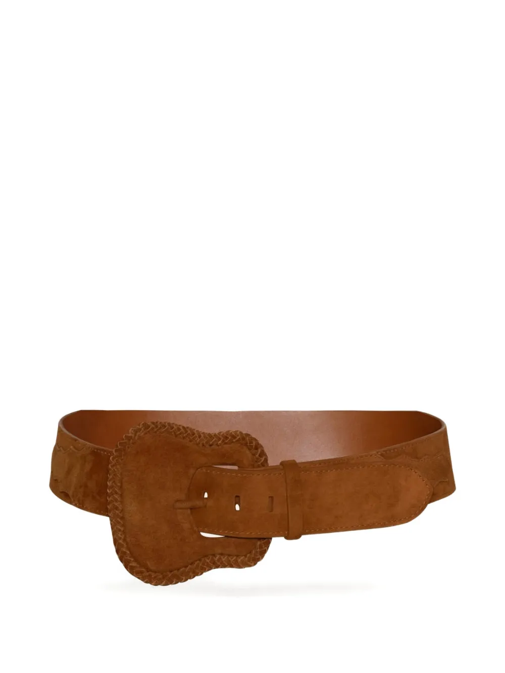 Johanna Ortiz Majesty braided-buckle belt - Marrone
