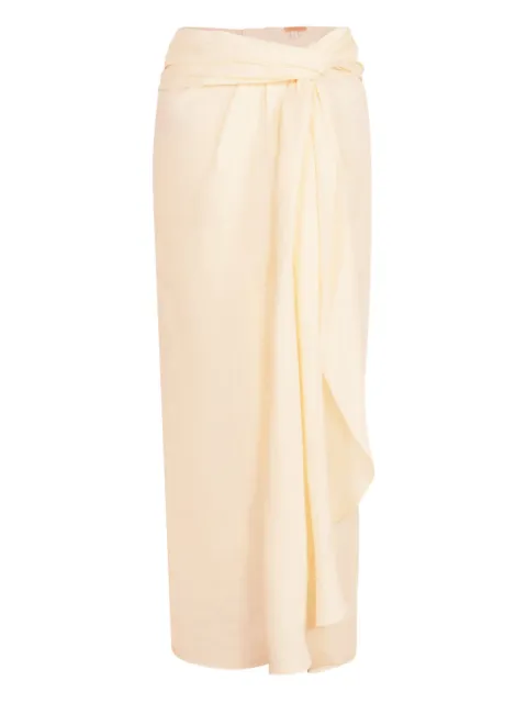 Johanna Ortiz Captivation draped midi skirt