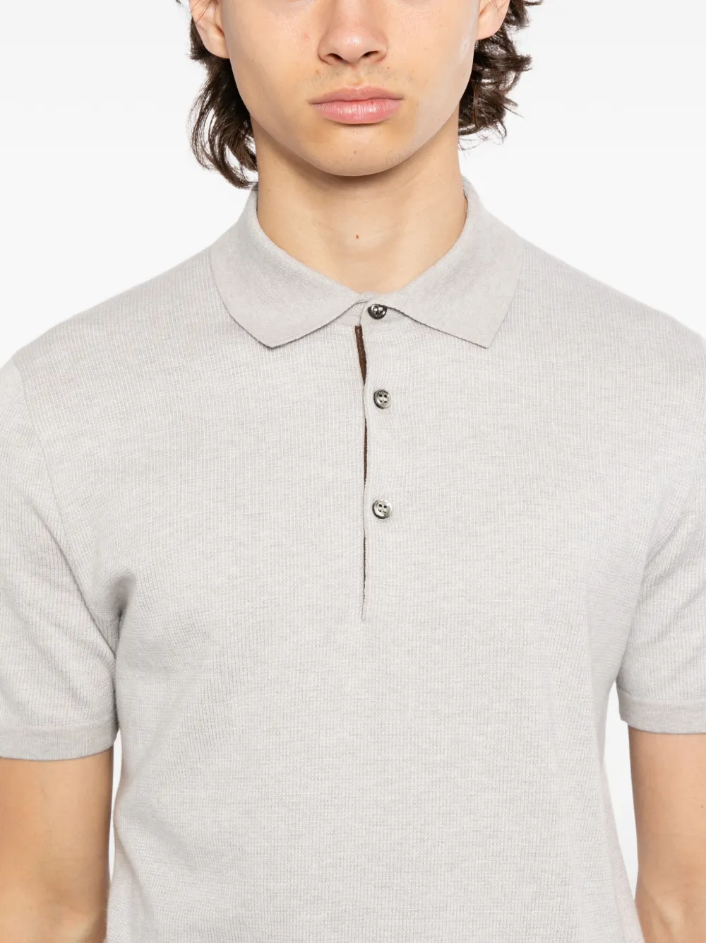 N.Peal Polzeath Birdseye poloshirt Grijs