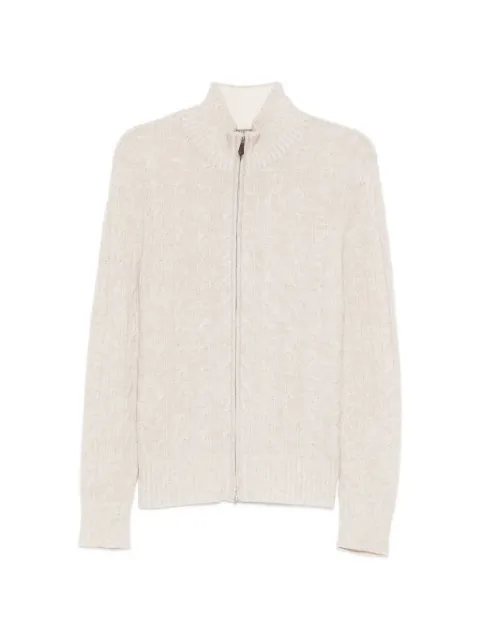 N.Peal cable zip cardigan