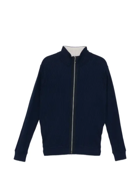 N.Peal ribbed zipped cardigan