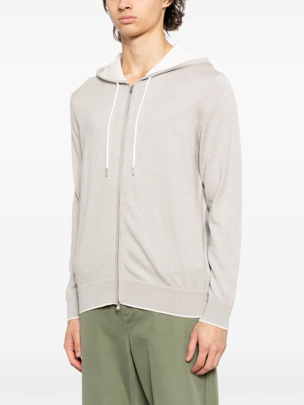 N.Peal Hoodie met rits Grijs