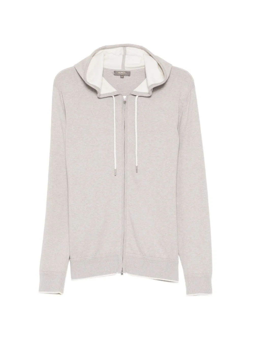 N.Peal zip-up long-sleeve hoodie - Grey