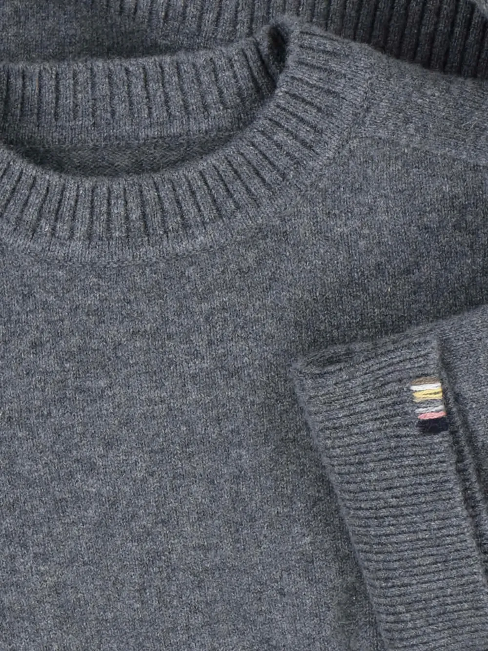 extreme cashmere Geribbelde trui met korte mouwen Grijs