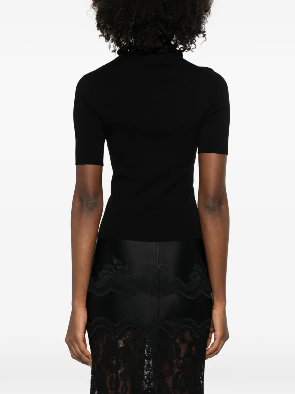 Rabanne T-shirt met kettingdetail Zwart