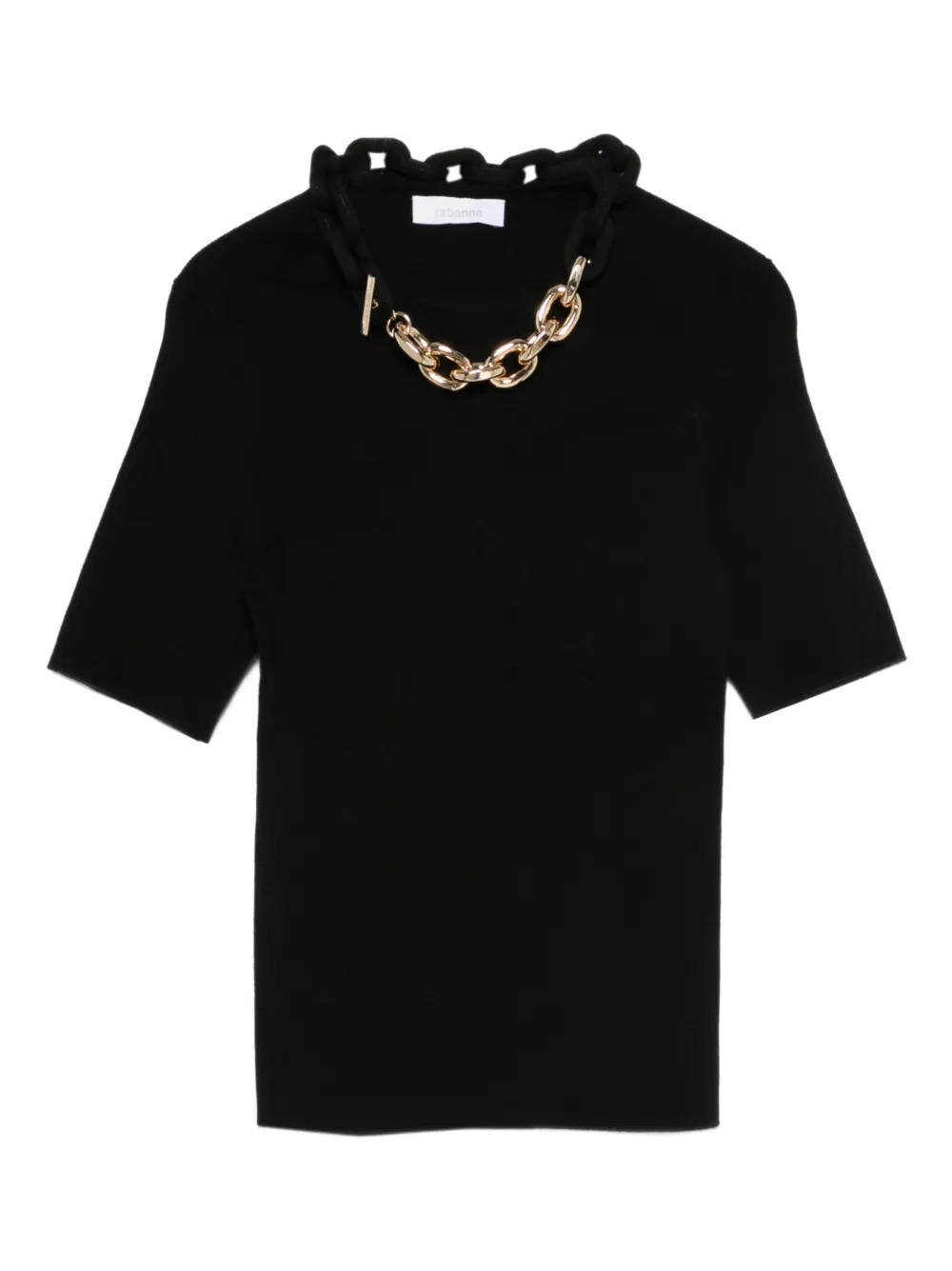 Rabanne chain-detail T-shirt - Nero