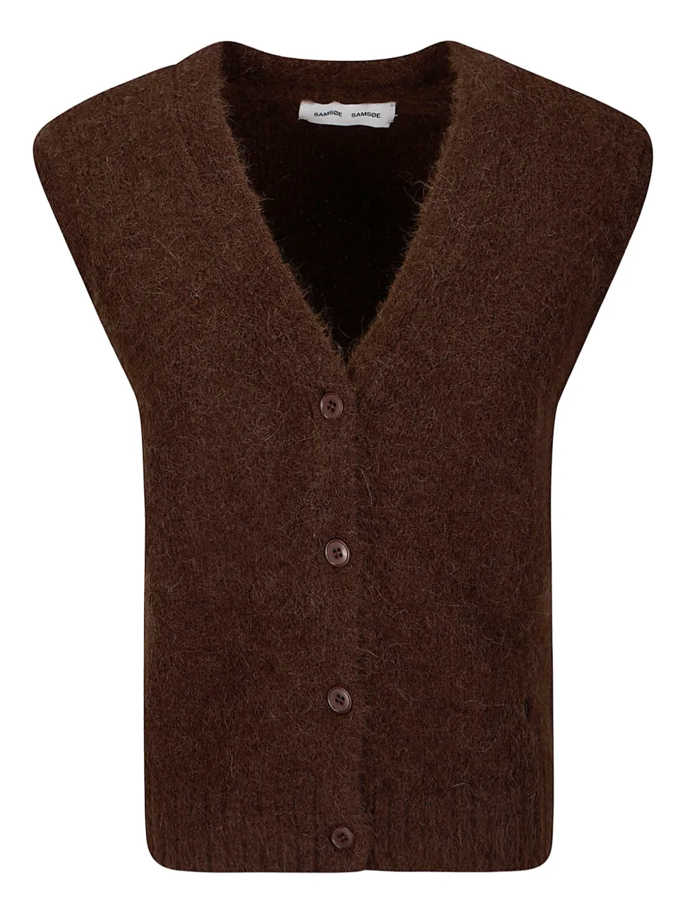 SAMSOE SAMSOE Sajeanne buttoned V-neck vest | Brown | Image 1