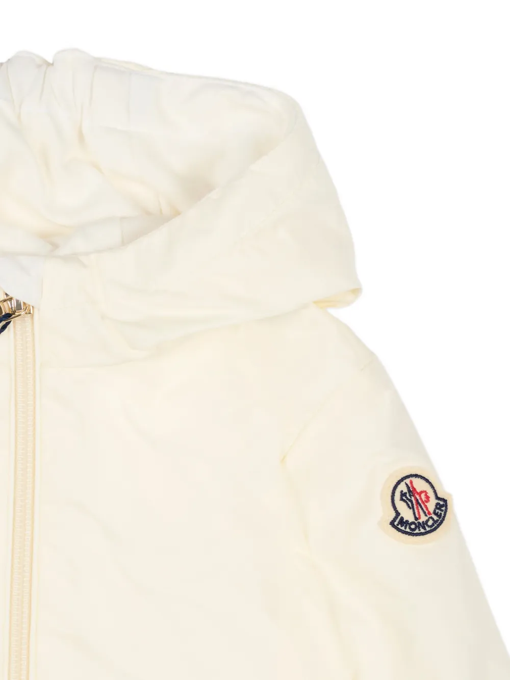  Moncler Enfant Hooded Zip-up Jacket - Neutrals 